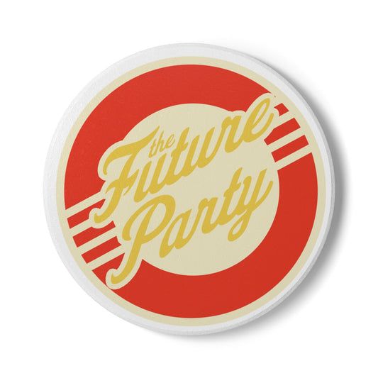 The Future Party- Retro Ceramic Coaster